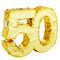 Gold Foil Number 50 Pinata for 50th Birthday Decorations, Anniversary Celebration Decor (Small, 16 x 3 x 13.2 In)